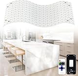 4 Pack LED Backlight Sheet, 24V 36W 6000K White Flexible Led Panel Lights with Alexa & APP Remote Control Dimmable Backlit Light 19.7X9.7 Inch for Translucent Stone/Marble/Onyx/Quartz Countertop