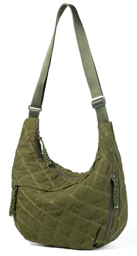 Image of Nylon Crescent Crossbody Bag for Women Shoulder Tote Handbag Casual Sling Bag Dumpling Purse Bag for Outdoor Travel