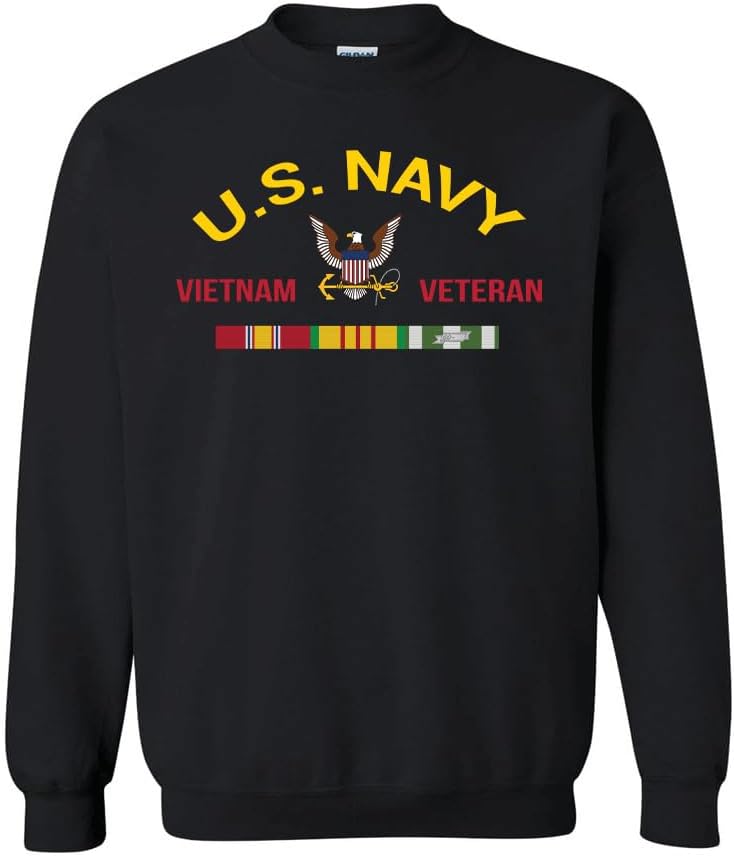 Military Productions US Navy Vietnam Veteran Sweatshirt Officially Licensed