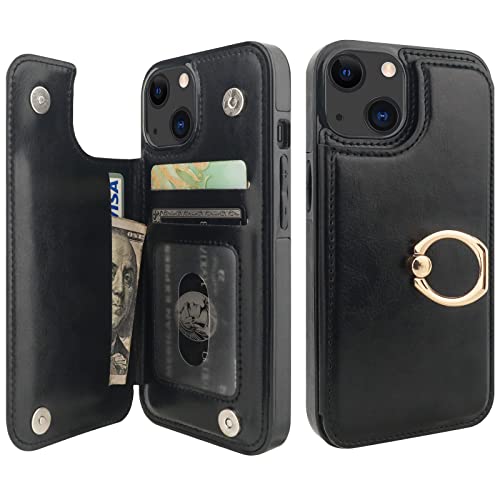 Coque antichoc iPhone 13 noire ONETOP avec double fermoir magnétique