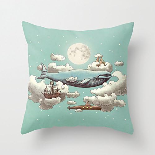 JamieSaleStore Beautiful Ocean Meets Sky 18x18 Cotton Linen Throw Pillowcase Decorative Cushion Cover Pillow Cover Lumbar Pillow Case