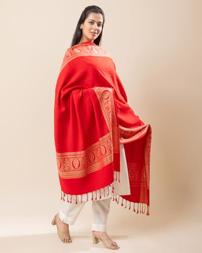 Image of Wrap me Warm Shawl for Women | Soft Viscose Acrylic Poly Wool Shawl - Warm & Lightweight Winter Wrap - Stylish Ethnic Stole for Women - 1010