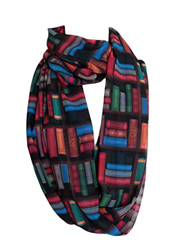 Etwoa Bookshelf Colorful Books Infinity Scarf Circle Loop2