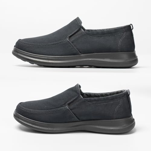 Men-Slip on Walking Loafers Casual Shoes-Wide Width Comfortable-Washed Demin Shoes -Breathable Memory Foam Midsole-Indoor & Outdoor Lightweight Design4