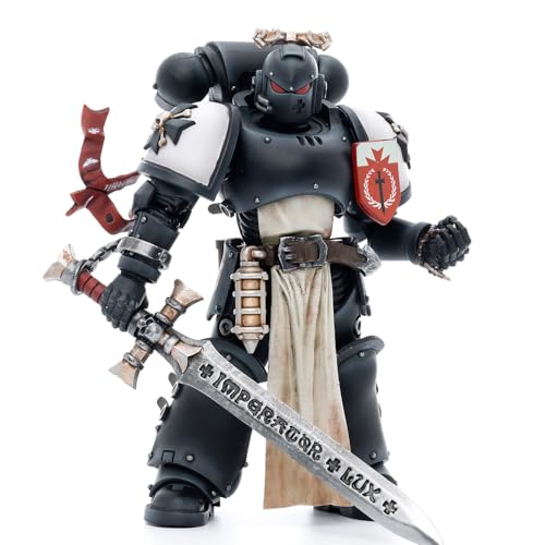 JOYTOY 1/18 Warhammer 40,000 Action Figure Black Templars The Emperors Champion Rolantus Collection Model