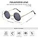 Pro Acme Small Round Polarized Sunglasses for Men Women Circle Retro Shades Metal Hippie Sunglasses UV400 (Gold Frame/Black Lens)