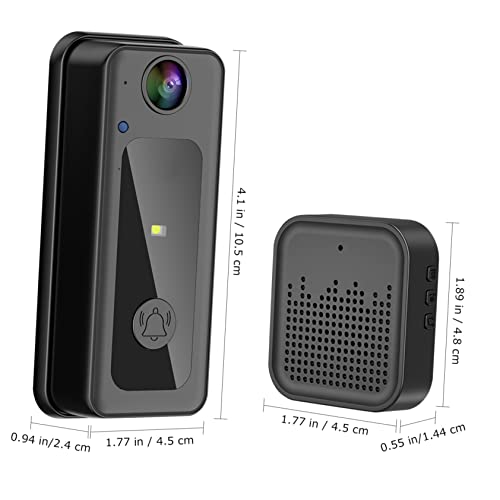 UKCOCO 3 Pecas campainha câmera sem fio câmera wi-fi sem fio vídeo Wifi plástico