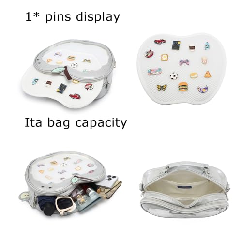 CHERRY SAUCE Cute Red Apple Ita Bag Kawaii Pin Display Purse Backpack Crossbody Shoulder Bag4