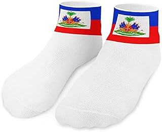 456 Trainer Socks Haitian Flag Work Socks Classic Walking Socks Eco Friendly Sports Socks For Trekking Outdoor Baseball,20cm