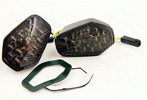 HTTMT MT224-009-SK - Luces intermitentes LED ahumadas compatibles con Suzuki Gsxr 600 750 1000 2001-2004