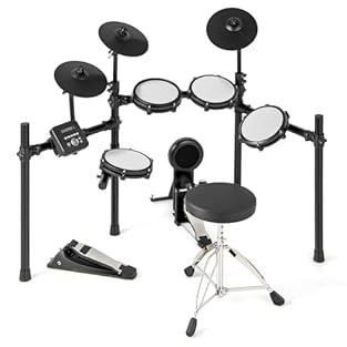 【Authentic & Abundant Sounds】Thanks to the advanced electronic technology, the drum kit features 225 tones, 30 demo songs, 15 drum sounds, and 9 types of metronome for music lovers to explore. You can also press the buttons of the drum module to adju...