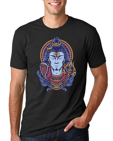 STYLECATForever Shiva Art - Printed Cotton Round Neck T-Shirt | Graphic Printing (Color - Black) | Designer t Shirts Men