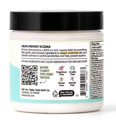 Tubby-Todd All Over Ointment, Fragrance Free, 3.5 oz, Jar, Pack Of 1