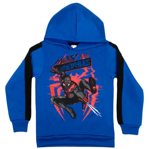 Image of Marvel Avengers Spider-Man Black Panther Miles Morales Boys 2-Piece Fleece Sets, Fleece Hoodie and Pants Bundle Set for Boys