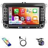 2G+64G Car Radio for VW Golf 5 6 Passat Jetta Caddy EOS T5 Tiguan Touran CC Polo, Rimoody Android Car Stereo CarPlay Android Auto 7 Inch Touch Screen GPS Bluetooth FM/RDS SWC Backup Camera