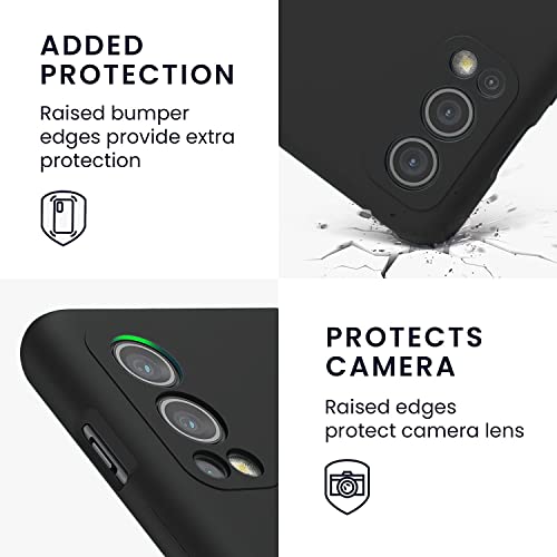 Image of DIZORO Liquid Silicone Case with Microfiber Coushioning Compatible for OnePlus Nord 2 Shockproof Slim Back Cover, Gel Rubber Full Body Protection - Black