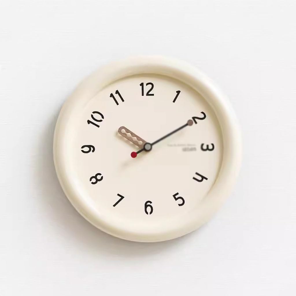 EINES Silent Decorative Wall Clock No-punch Living Room Wall Clock Modern Clock Wall Clock Easy to Read