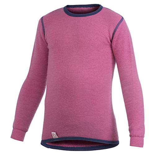Pull enfant Woolpower 200 en laine bleu pour le plein air