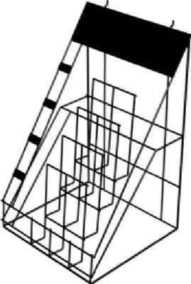 SAM PIEVAC COMPANY 6001-293 4-Tier Large Circular Saw Blade Display