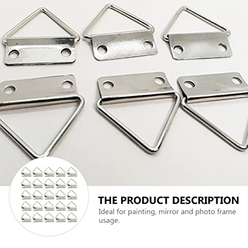 Image of UKCOCO 100Pcs Triangle Hanging Hooks for Picture Frames Mirrors Paintings Photo Frame Hangers Easy to Use Wall Mount Hardware