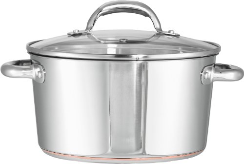 Image of T-fal C836SC Ultimate Stainless Steel Copper Bottom Cookware Set, 12-Pieces, Silver
