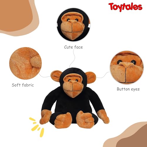 Image of TOYTALES Kong Monkey Plush Toy Super Soft & Huggable Stuffed Animal for Kids | Cute Monkey Cuddly Toy for Boys & Girls (30cm)