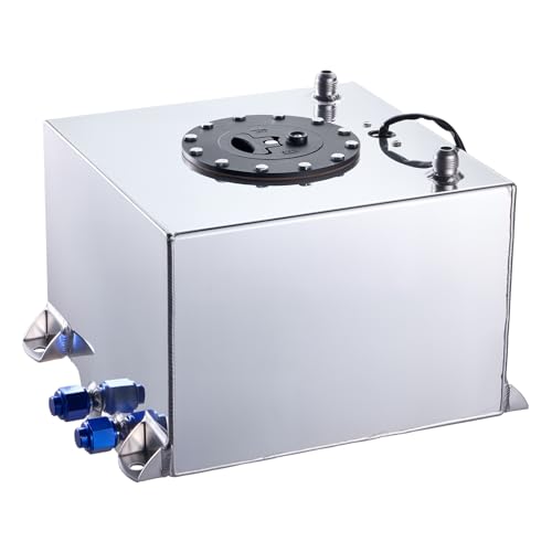 EVIL ENERGY 5 Gallon Fuel Cell Tank Aluminum with Level Sender Street Drift Silver