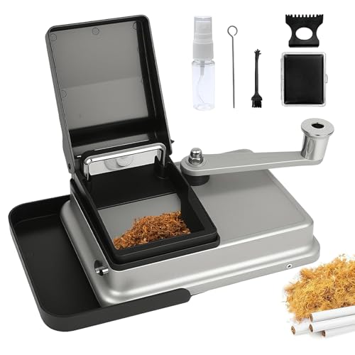 Zigarettenstopfmaschine, Stopfmaschine Zigaretten, Handbuch Stopfmaschine Zigaretten mit Zubehör Aufbewahrungsbox, für einfache und konsistente Zigarettenherstellung