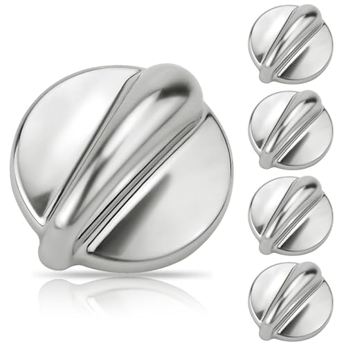 AMI PARTS Fit for G-E Profile Stove Knobs WB03K10303 Gas Stove Knobs Replacements - (Not Universal) Surface Burner Control Knob Replace WB03K10208 AH3486484 EA3486484 1810427 5-Pack