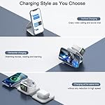 Wireless Charger 3 in 1,RTOPS Magnetic Travel Wireless Charging Station Multiple Devices,GaN 3 in 1 Charging Station,Compatible for iPhone16/15/14/13/Pro/Max,iWatch,AirPods4/3/2/Pro(Adapter Includes) - Image 2