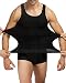 Shaxea Mens Slimming Body Shaper Vest Shirt Tank Top Compression Shirt, Shapewear For Men (L, Black)