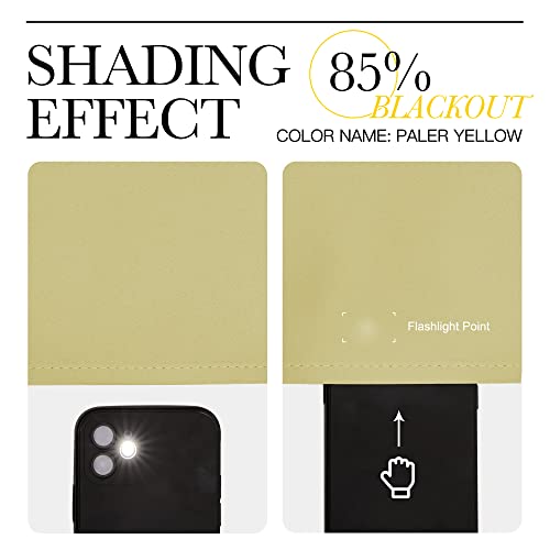 Image of NICETOWN Window Curtain Panels, Thermal Insulated Solid Grommet Blackout Draperies /Drapes for Basement (Paler Yellow, 1 Pair, 29 by 45-inch)