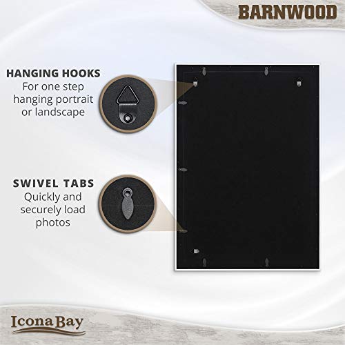 Icona Bay BNWD-12X18-PGY1 Pony Gray Picture Frame, Country Rustic Style 12 X 18 Poster Frame thumb #2