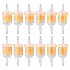 12 Pièces Filtres à Essence en Ligne, Filtres à Carburant, Filtre à Essence Universel à Vitesse de Filtration pour moto 6-8 mm, Scooter, Moto, Générateur, Tondeuse à Gazon, Auto