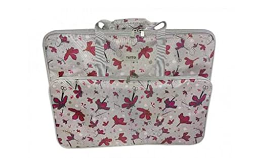 Tutto X-Large Embroidery Project Bag Daisies- Gray
