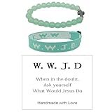 SCRDPRAD Handgefertigte geflochtene WWJD-Kreuz-Armbänder für Damen und Herren, Guter Segen, religiöser christlicher Schmuck, Armband, Geschenk, Medium, Zink, Kein Edelstein