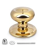 GANZTECH 70 mm 1 Stück PVD Gold spanischer Stil Luftfahrtqualität Edelstahl kugelförmige runde Türgriffe. Geeignet für alle Innen und Außentüren.