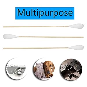 6 Inch Long Cotton Swabs (Large Size) 200pcs for Pets, Gun Cleaning or Makeup 6 Inch Long Cotton Swabs (Large Size) 200pcs for Pets, Gun Cleaning or Makeup