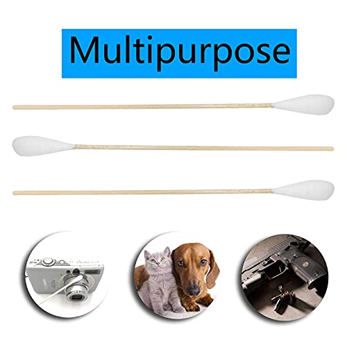 6 Inch Long Cotton Swabs (Large Size) 200pcs for Pets, Gun Cleaning or Makeup 6 Inch Long Cotton Swabs (Large Size) 200pcs for Pets, Gun Cleaning or Makeup