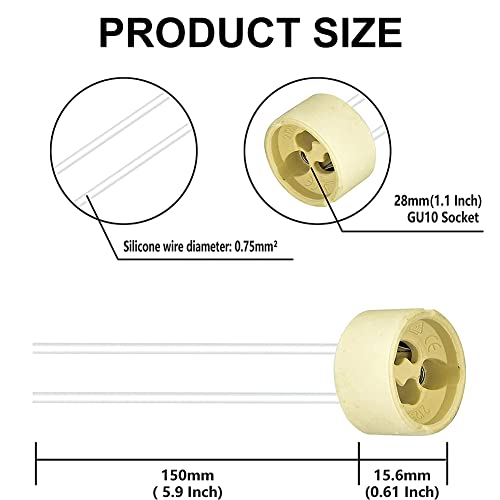 Butyeak GU10 Base Portalampada Alogena, GU10