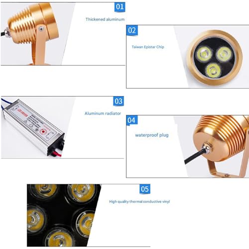 Projecteur LED d'extérieur étanche IP65 à changement de couleur RVB - 7
