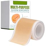 Narbenpflaster 4cm x 150cm, Silicone Scar Tape Wiederverwendbares Silikonpflaster für Narben Silikon Narbenpflaster für C-Sektion Operationen Verbrennungen Keloid Akne und mehr Alle Hauttypen