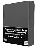 Premium-Jersey-Elastan-Spannbettlaken - mit einer Steghöhe von 40 cm geeignet für Wasserbetten, Boxspringbetten - Komfortgröße 180 x 200 cm bis 200 x 220 cm - 14 moderne Farben