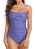 Smismivo Tummy Control Swimwear Strapless One Piece Swimsuit...