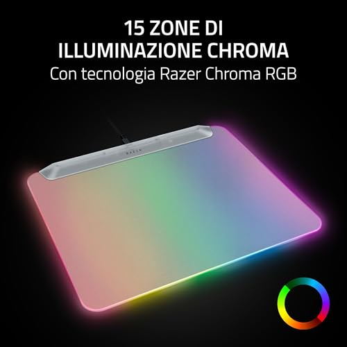 Firefly V2 Pro Phantom White - Tappetino per mouse da gioco completamente illuminato Chroma RGB - Superficie micro-testurizzata - Base antiscivolo - Hub USB - 360x278mm | Edizione Phantom White - Mousepad - Immagine 2