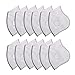 TOBWOLF 12 Pcs N99 Filters, Activated Carbon Air Filter Parts for Dustproof Mask, Soft & Breathable, Military Grade Washable Filtration Respirator for Exhaust Gas, Anti- allergy, Anti-pollution, PM2.5