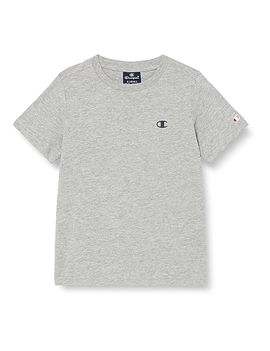 Champion Legacy Basics B-S-s Crewneck T-Shirt Enfants et Adolescents, Gris chiné Clair, 13-14 Ans