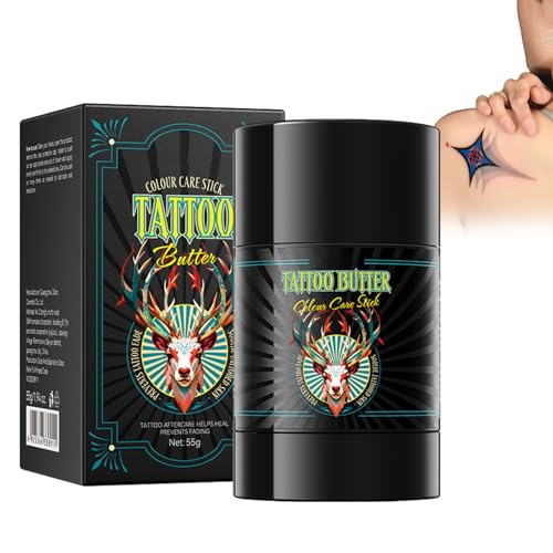 Bálsamo Potenciador De Color Para Tattoos – Cuidado Post-Tatuaje Para Tatuajes Nuevos Y Antiguos, Crema Hidratante Reparadora No Grasa, Ingredientes Naturales, Revitaliza Y Protege Tatuajes