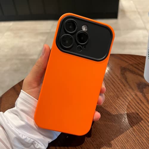 ZXDK �J�����ی� iPhone 14 11 12 13 Pro Max�p�P�[�X �q�b�g�J���[ �\�t�g ���f�B�[�X �����Y �X�����X�}�z�P�[�X iPhone 14 Plus XR X Xs Max�p �ϏՌ��J�o�[(iPhone 13�A�I�����W)