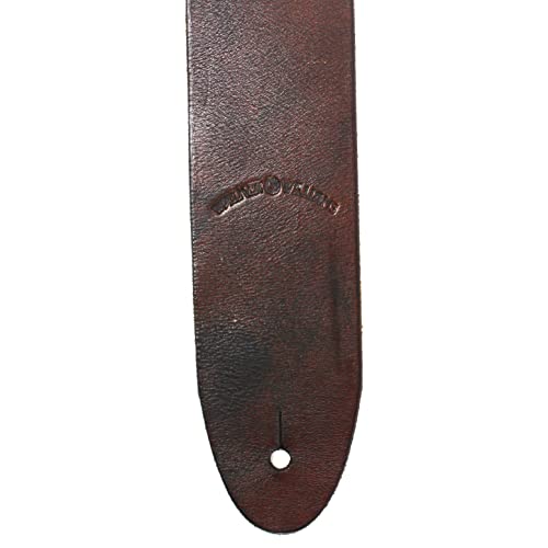 Walker & Williams S-02 Sangle de guitare en cuir italien ultra épais et souple avec finition robuste Marron whisky - Les Beatles, Paul McCartney, John Lennon, RIngo Starr, George Harrison Walker & Williams S-02 Sangle de guitare en cuir italien ultra épais et souple avec finition robuste Marron whisky – Image 7